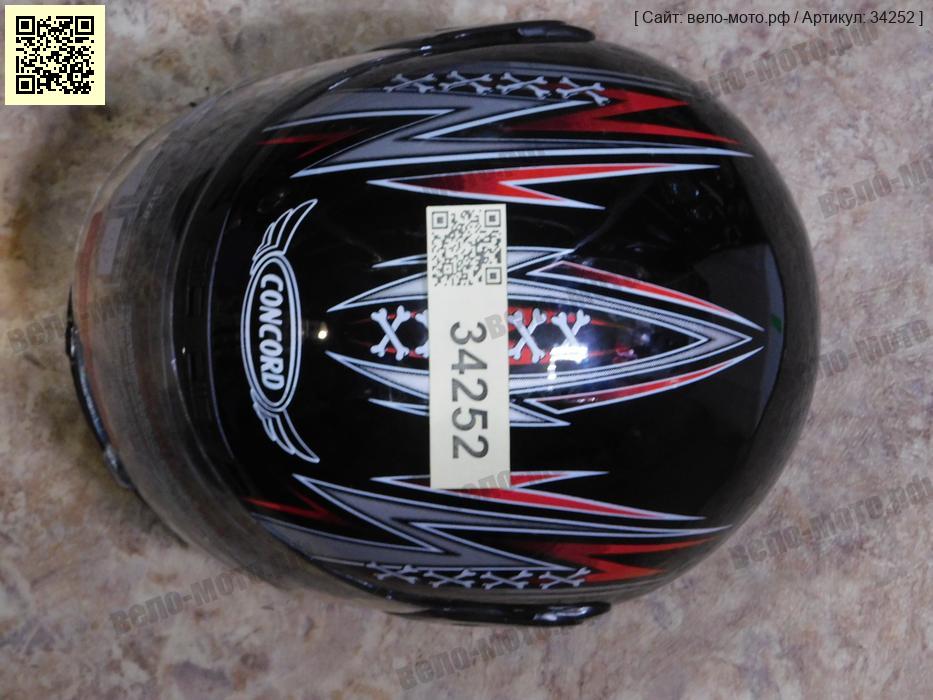 Шлем CONCORD XZF03 чёрно-красный 